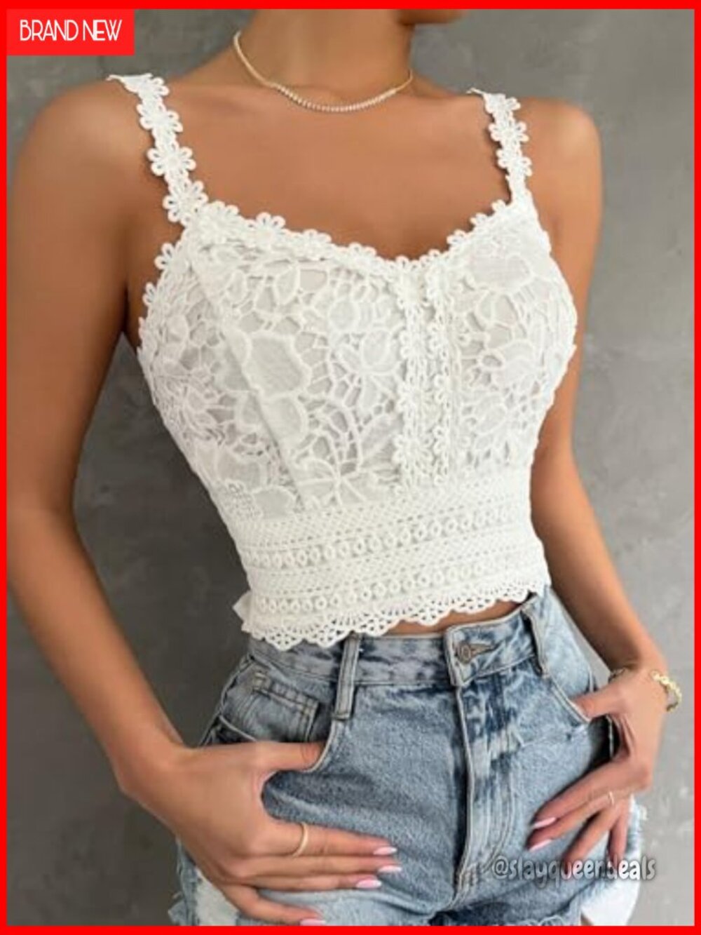 Women's Lace Corset Crop Top Bralette Cami Tank Backless Boho - Picture 3 of 5
